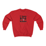 I Love Dog Kisses || Unisex Heavy Blend™ Crewneck Sweatshirt