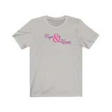 Copy of Pups & Kisses__Pink & Purple || Bella + Canvas 3001 Unisex Jersey Short Sleeve Tee