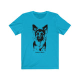 German Shepherd__Cool Toned T-Shirts || Bella + Canvas 3001 Unisex Jersey Short Sleeve Tee