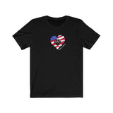 American Flag Paw Print  ||  Bella + Canvas 3001 Unisex Jersey Short Sleeve Tee