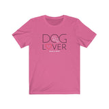 Dog Lover, White Dog and Logo || Bella + Canvas 3001 Unisex Jersey Short Sleeve Tee