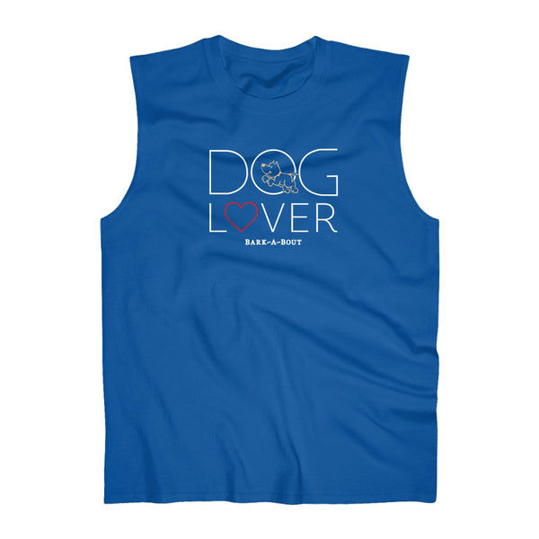 DOG LVR(Front)__BAB Oval (Back)  || Men's Ultra Cotton Sleeveless Tank