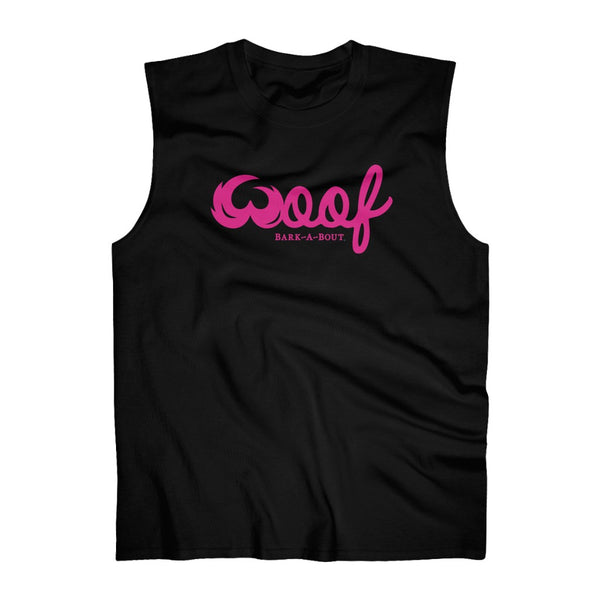 Woof (Front)__BAB Oval (Back)  || Men's Ultra Cotton Sleeveless Tank