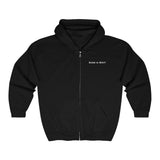Bark-A-Bout Logo (Front)__Dog Jumping Logo (Back)  ||  Unisex Heavy Blend™ Full Zip-Up Hoodie