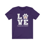 LOVE Bark-A-Bout Varsity || Bella + Canvas 3001 Unisex Jersey Short Sleeve Tee