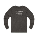Weekends, Coffee and Dogs  ||  Unisex Jersey Long Sleeve Tee