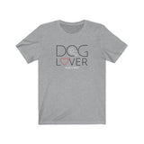 Dog Lover, White Dog and Logo || Bella + Canvas 3001 Unisex Jersey Short Sleeve Tee