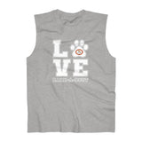 LOVE Paw Print (Front)__Oval Logo (Back)  ||  Men's Ultra Cotton Sleeveless Tank