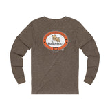 LOVE Bark-A-Bout Varsity (Front)__Oval Logo (Back)  ||  Unisex Jersey Long Sleeve Tee