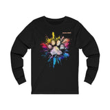 Chalk Explosion Paw Print  || Unisex Jersey Long Sleeve Tee