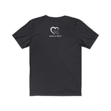 American Flag Paw Print (Front)__Heart Logo (Back)  ||  Bella + Canvas 3001 Unisex Jersey Short Sleeve Tee