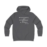 Weekends, Coffee And Dogs || Girlie College Pullover Hoodie