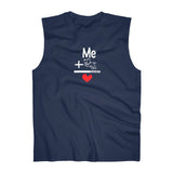 Me + Dog = Love (Front)__BAB Oval (Back)  || Men's Ultra Cotton Sleeveless Tank